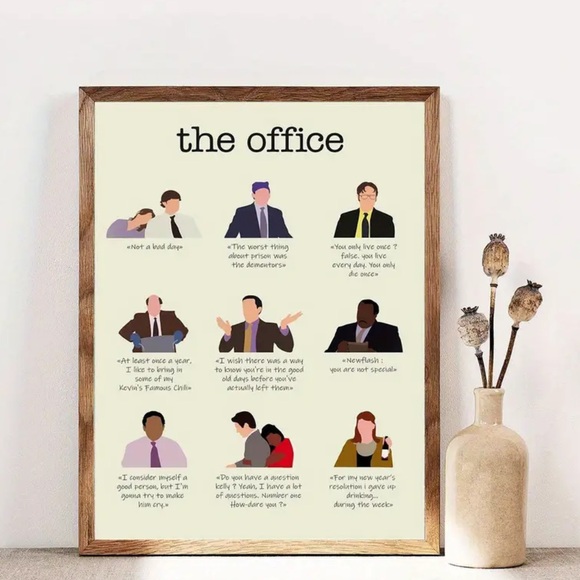 The Office Famous Cast Quotes Canvas Art Print Dunder Mifflin Employees Gift - Picture 1 of 10